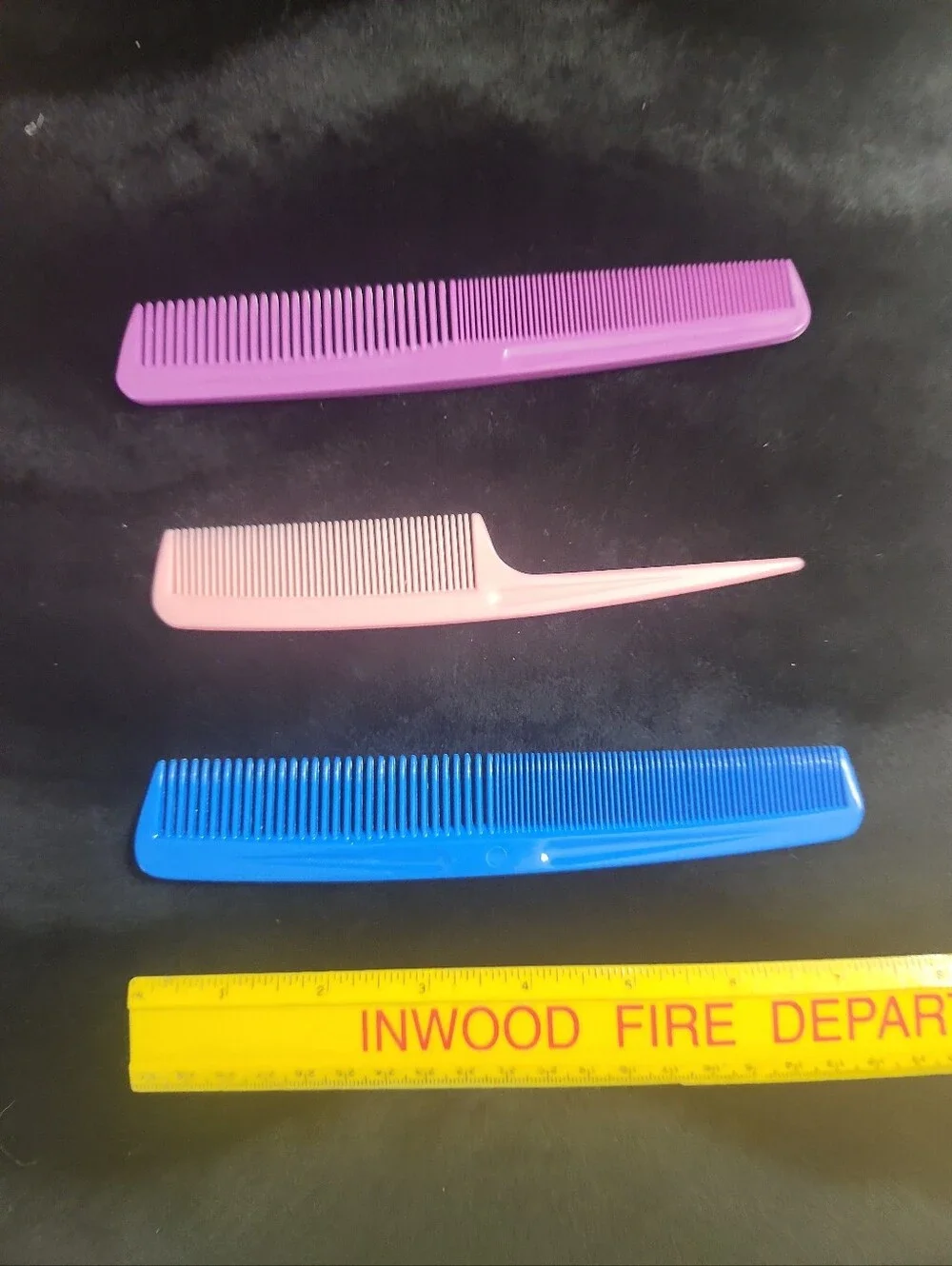 Lot Of 3 Vintage 80s Goody Rat Tail & Pocket Side Combs USA NEW